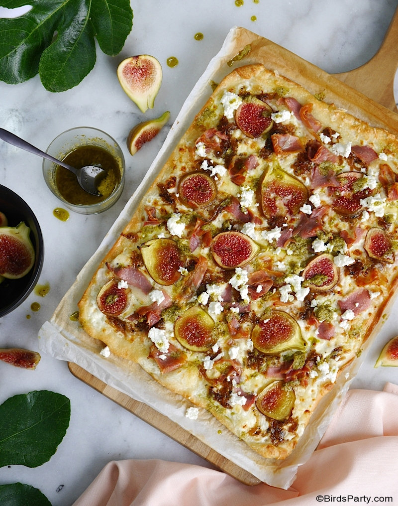 Fig, Prosciutto Ham and Feta Cheese Pizza Party Ideas Party