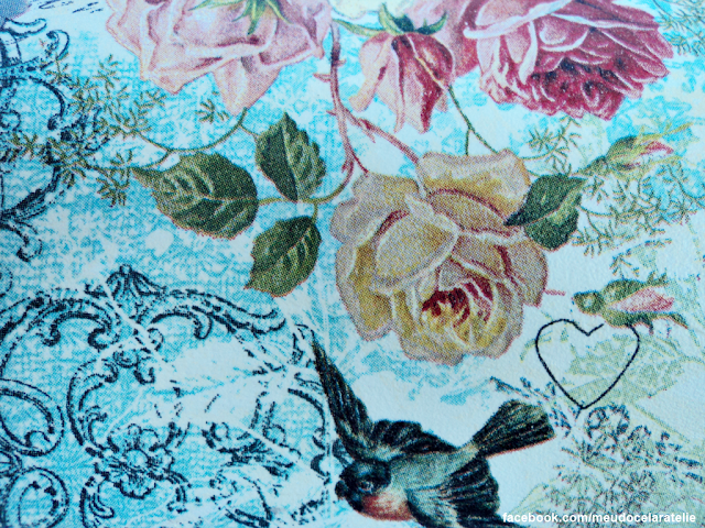 baú-vintage-pássaros-e-rosas Meu Doce Lar