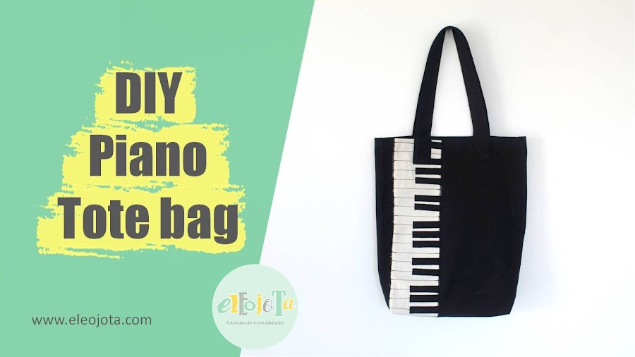 piano tote bag