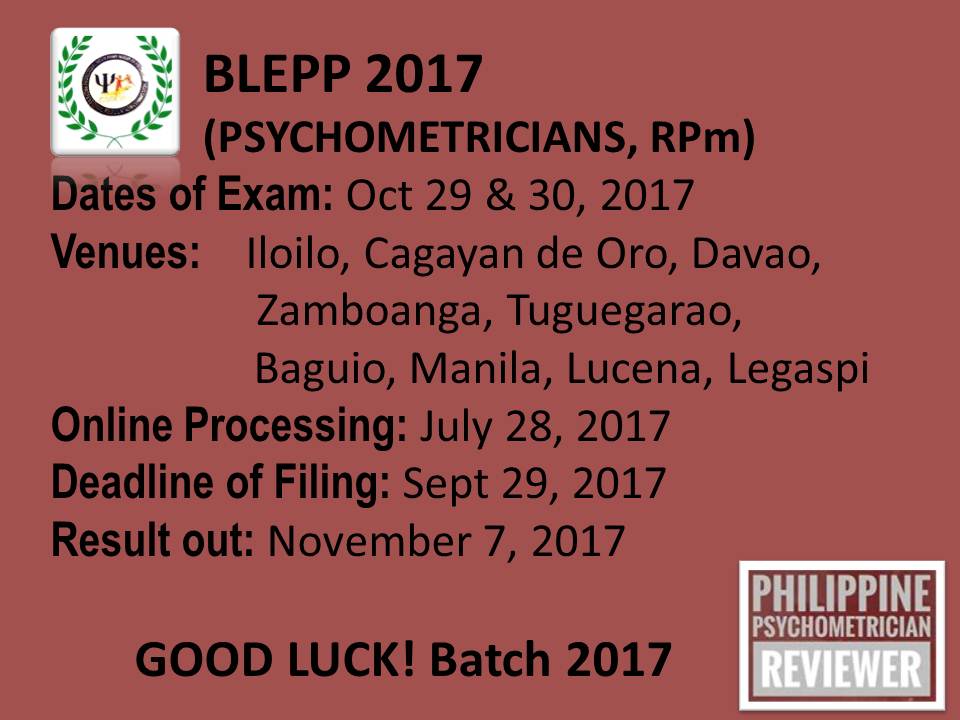 philippine psychometricians licensure exam reviewer