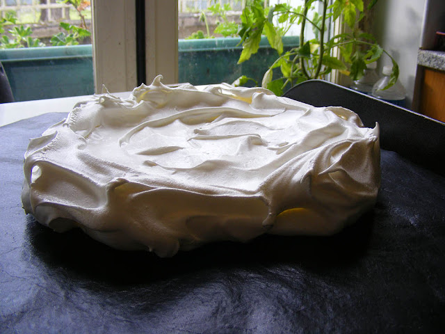 Meringue base for a pavlova. Photo by Loire Valley Time Travel.