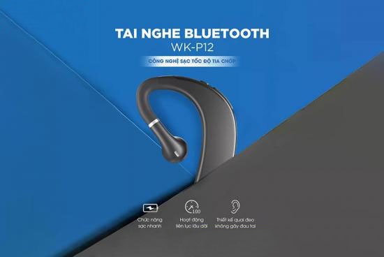 Tai nghe Bluetooth thời trang Remax WK P12