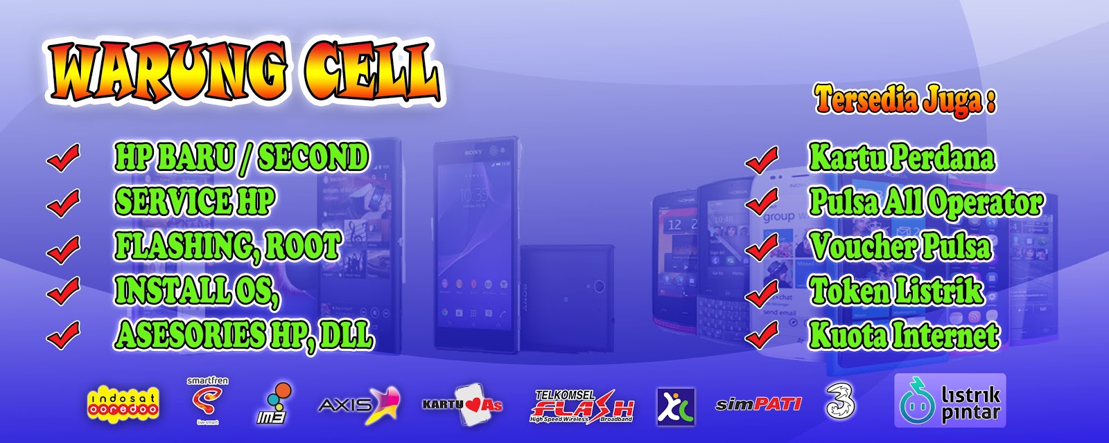 Download Gratistemplate Banner Toko Handphone Pulsa Photoshop Faezya Blog