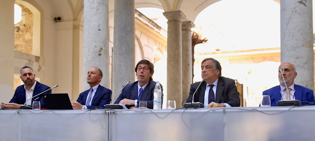 The all male wine panel at Sicily en primeur, Palermo.