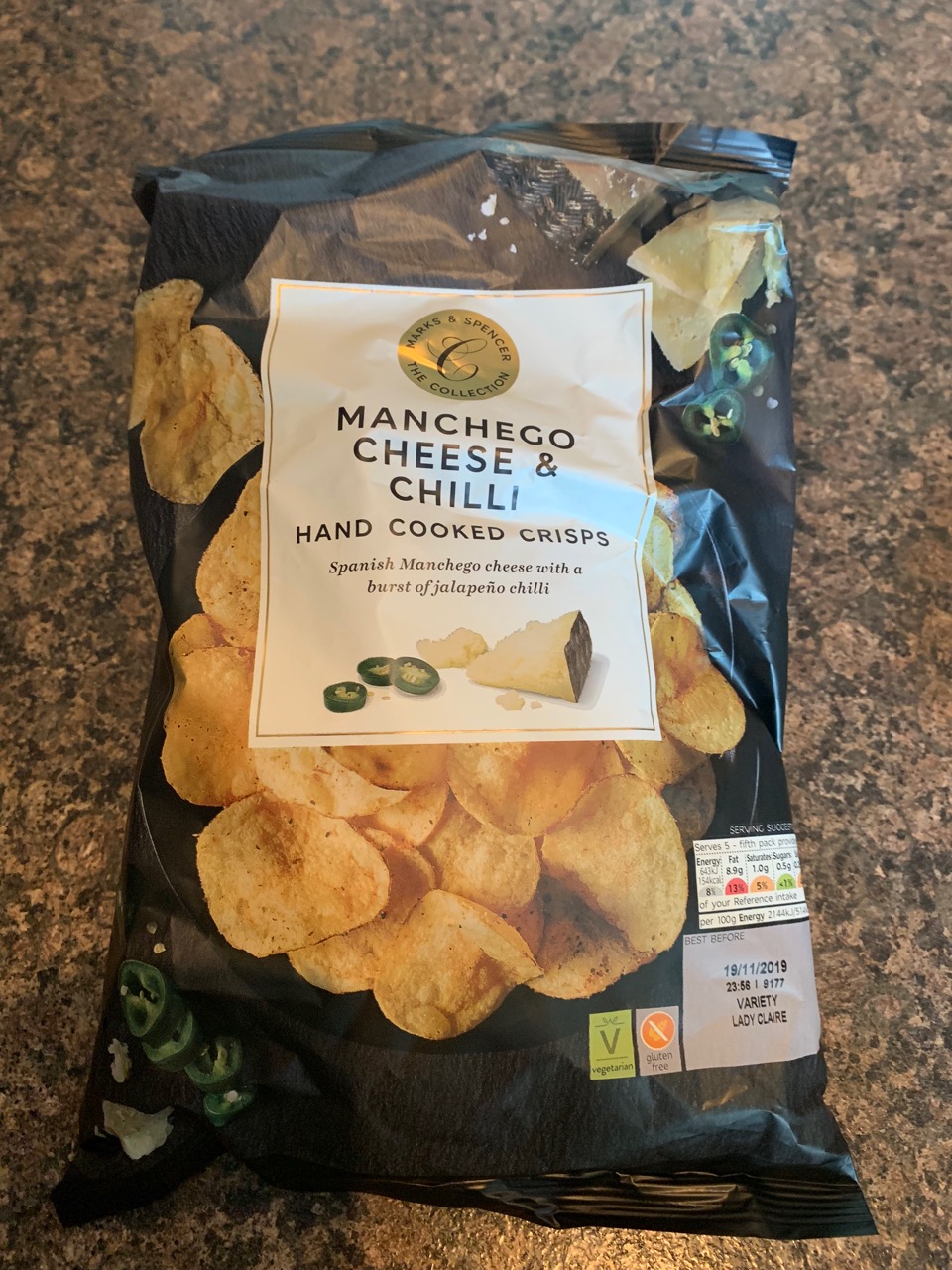 FOODSTUFF FINDS Manchego Cheese and Chilli Crisps (Marks and Spencer