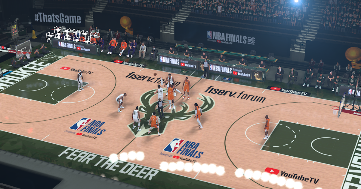 NBA 2K21 Milwaukee Bucks 2021 NBA Finals ARENA and COURT Realistic by