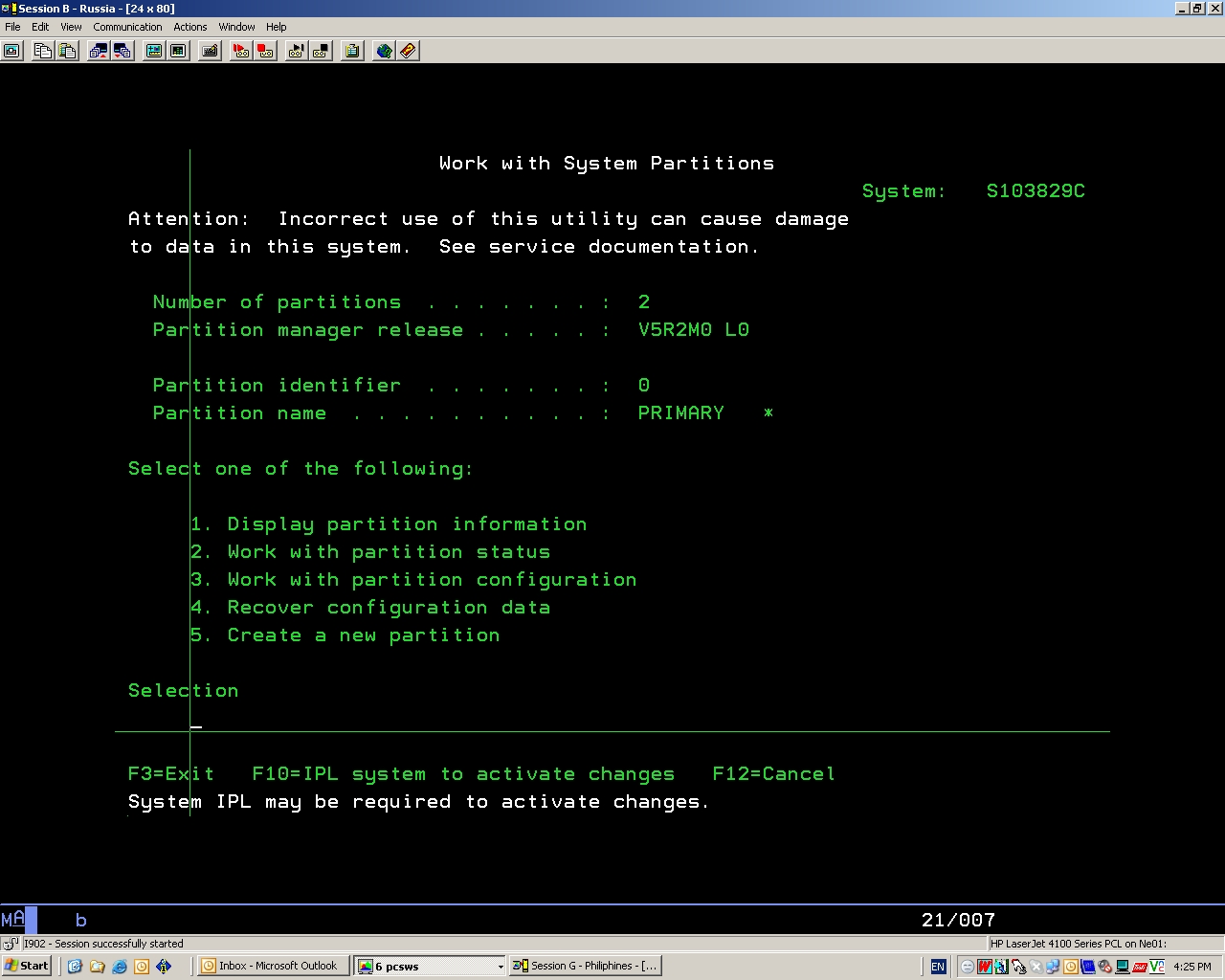 IBM AS400 ADMINISTRATOR