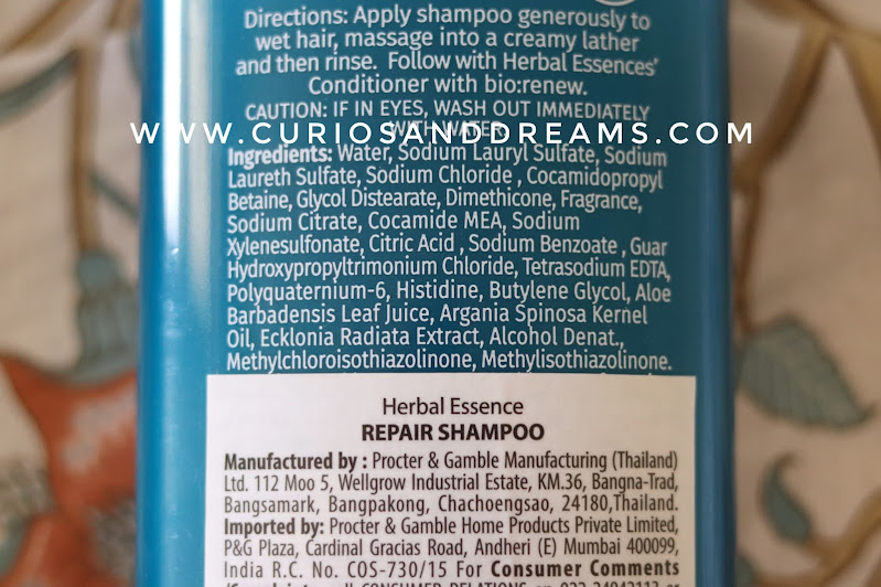 Herbal Essences Argan Oil Shampoo & Conditioner Curios and Dreams