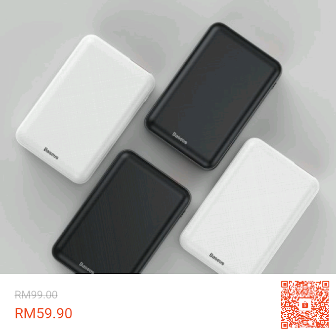 Baseus 10000mAh Mini S PD 3A Fast Charging PowerBank FREE CABLE.