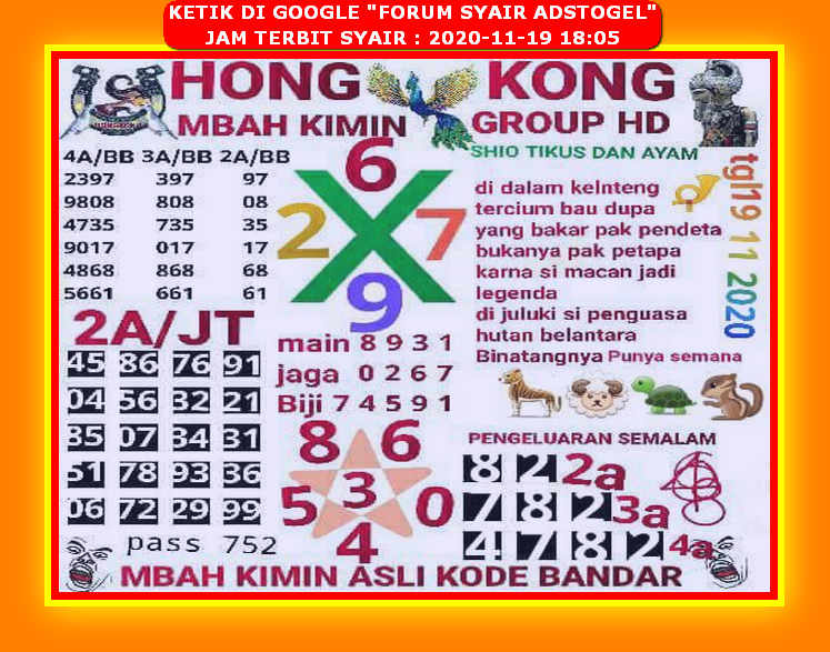 Kode Syair Hongkong Kamis 19 November 2020 Kumpulan Syair Toto Kode Syair Hongkong Kamis 19 November 2020 Kumpulan Syair Toto