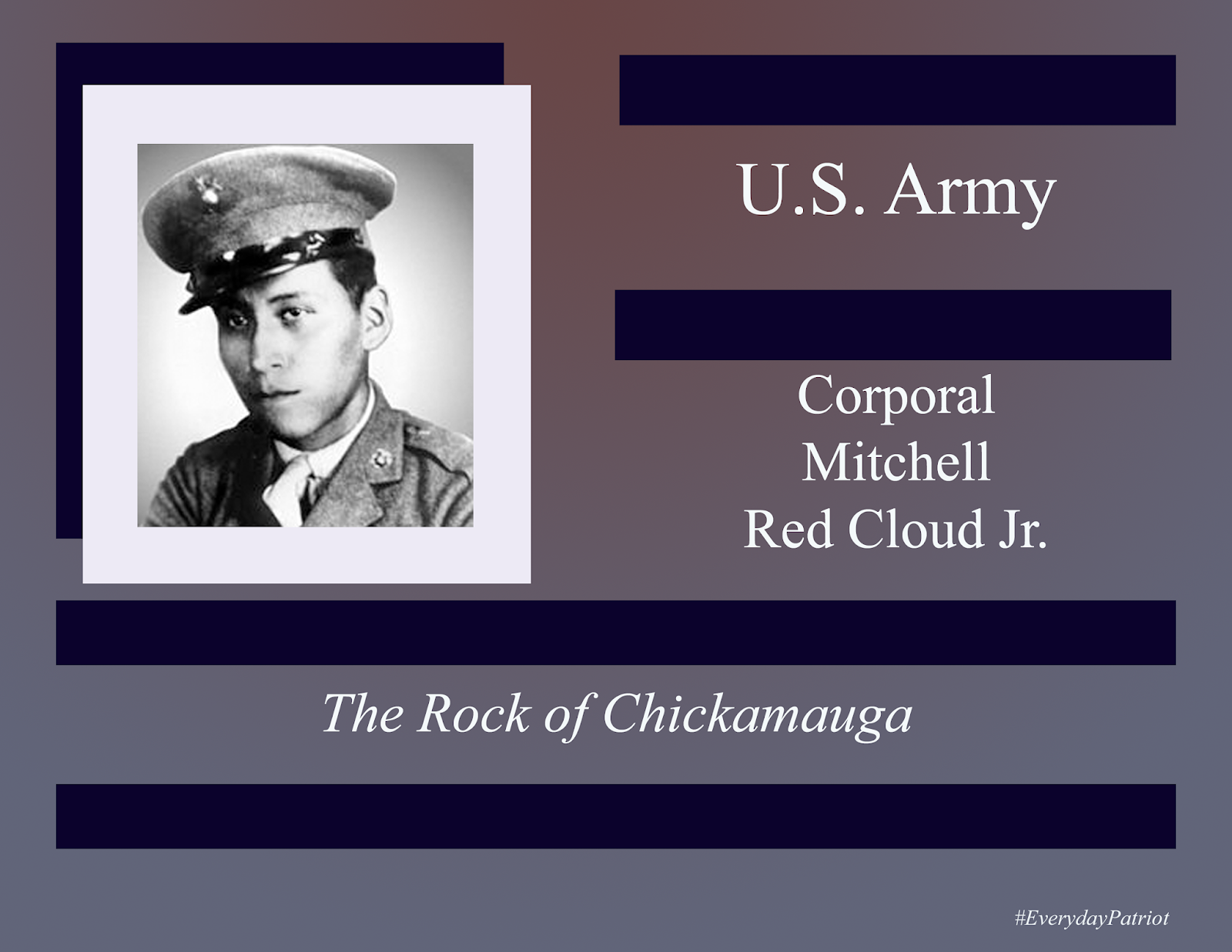 A Soldier's Story Corporal Mitchell Red Cloud Jr.