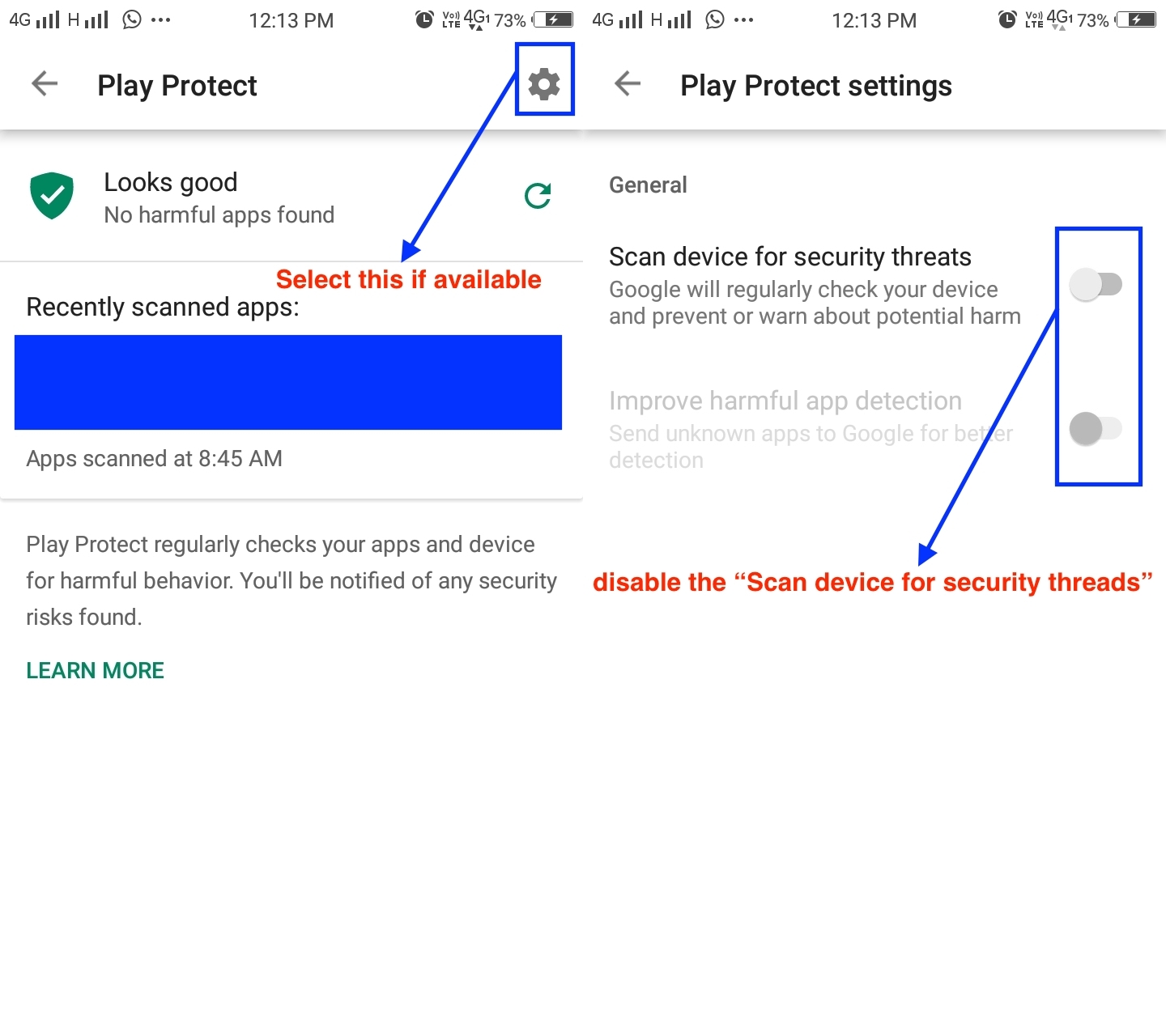 How to disable "Google Play Protect"? All In One Experts