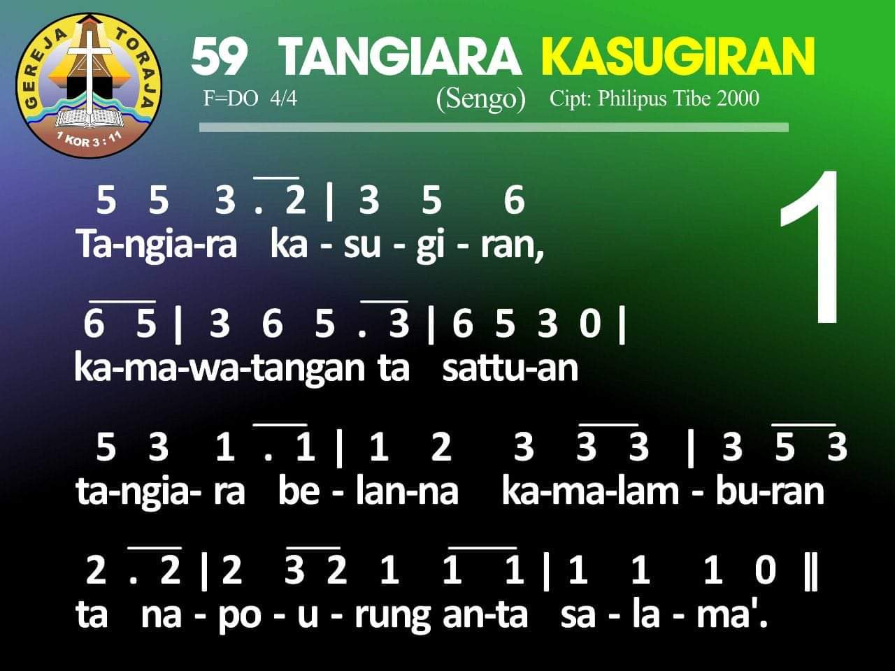 Lirik Lagu Tangngiara Kasugiran