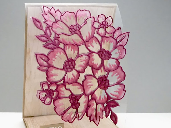 Window Easel Accordion Card with Blossoms in Bloom