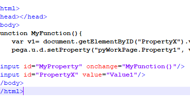 set html property javascript