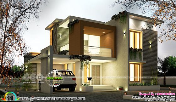 Modern contemporary box model house 2500 square feet