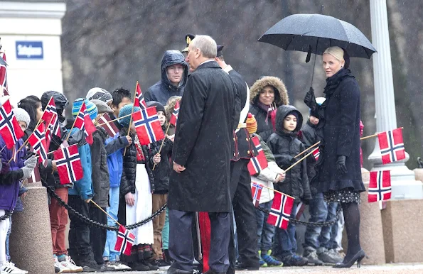 King Harald V and Queen Sonja of Norway, Crown Prince Haakon of Norway and Crown Princess Mette-Marit of Norway