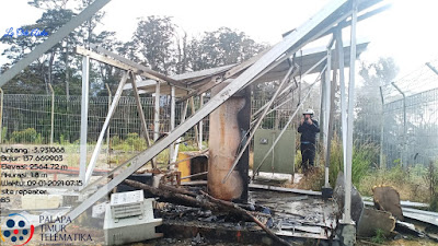 KKB Kembali Berulah, Bakar Dua Pemancar Milik Telkom di Puncak Papua