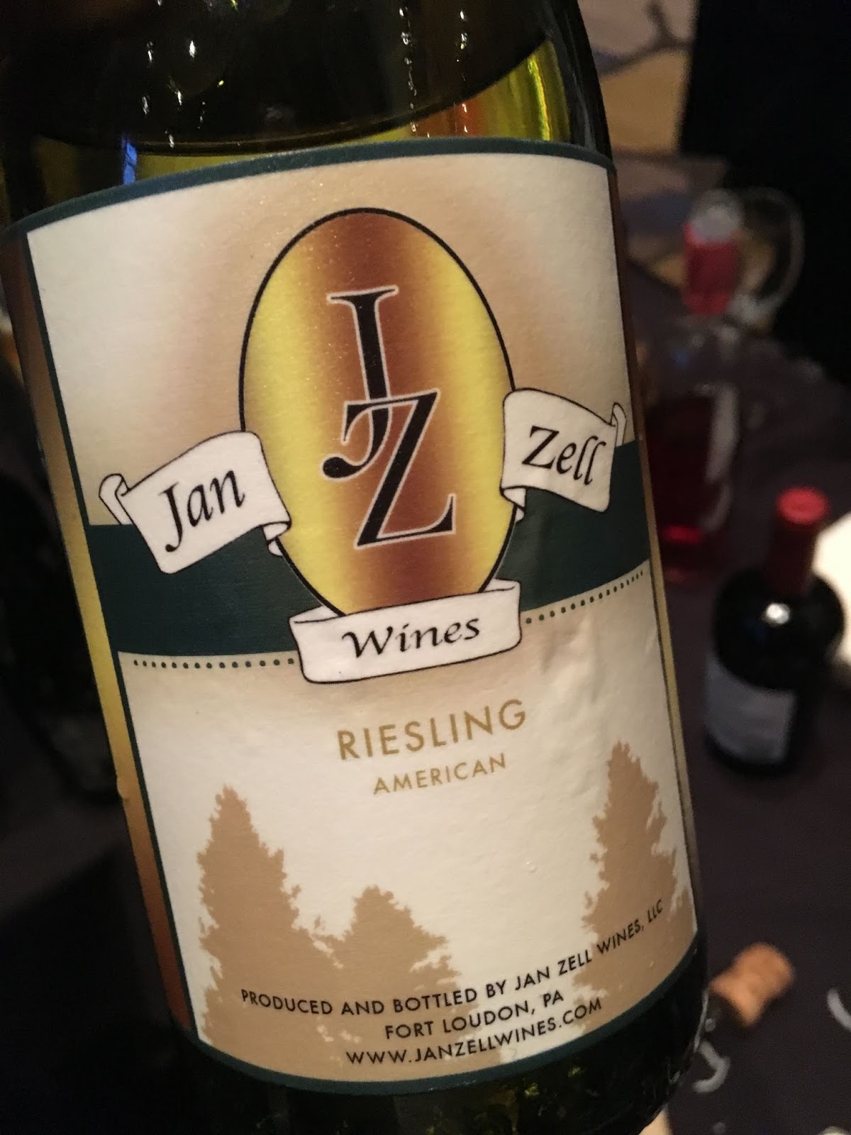 East Coast Wineries Jan Zell Wines Riesling (PA)