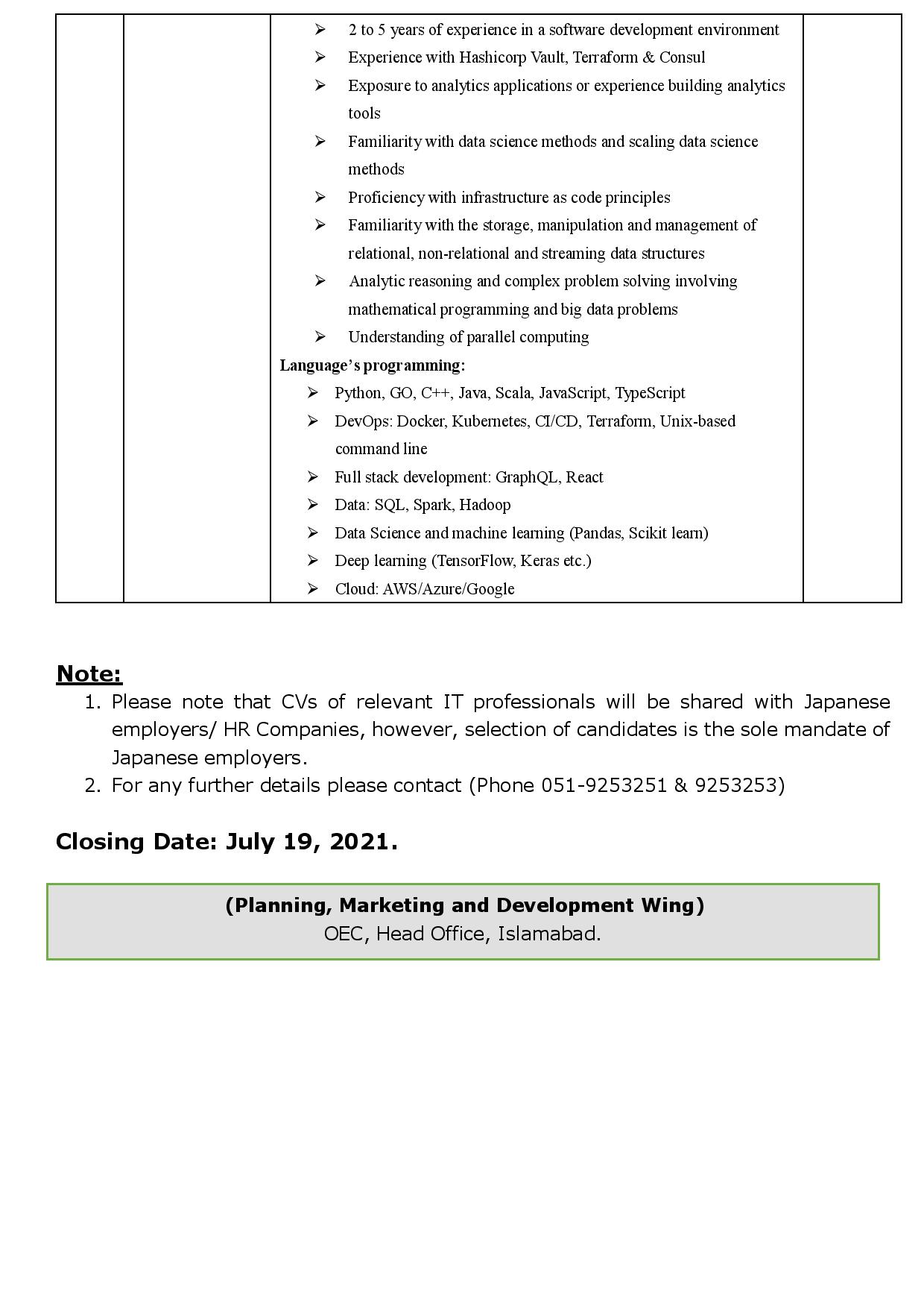 Japan Visa For Pakistan - Japan Work Visa - Jobs in Japan - OEC Japan Visa For Pakistan