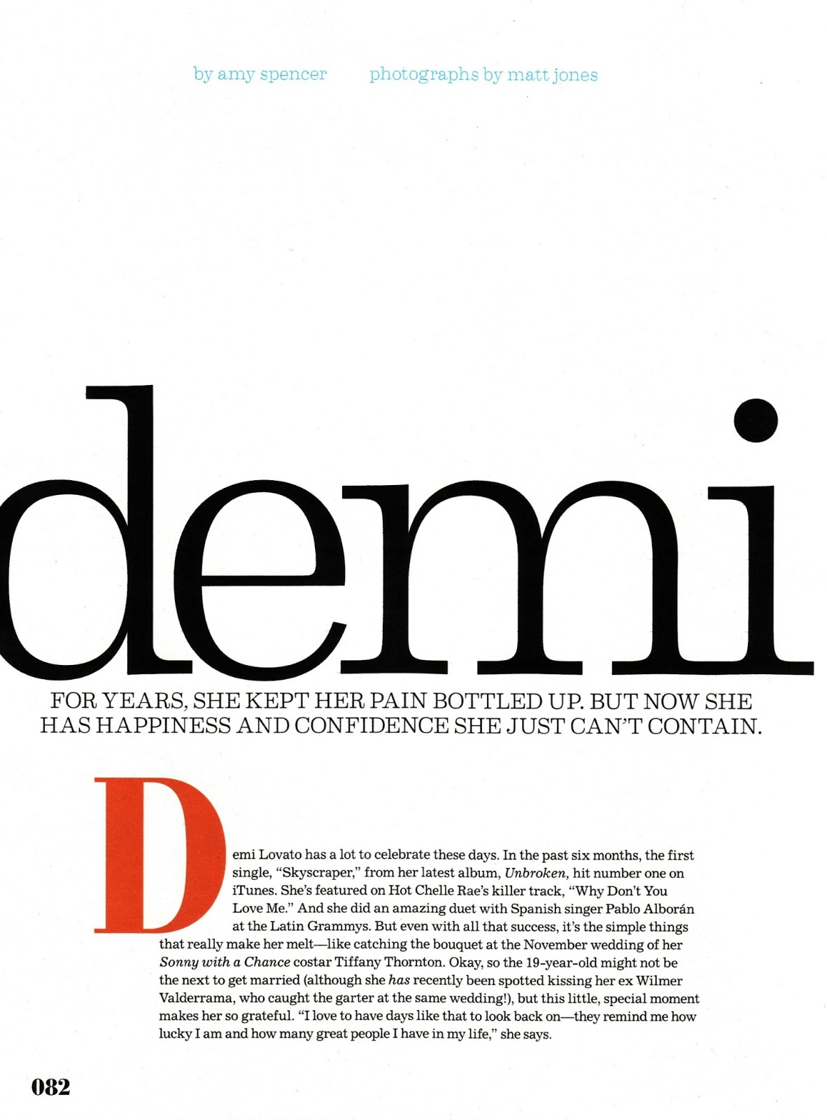 Young Celeb News: Demi Lovato - Seventeen magazine (Fabruary 2012)