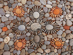 land geometric shapes using artist natural materials nature uses rocks dietmar pebble con cailloux leaves form mail2day artists piedras arte