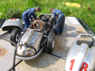 MERCEDES W196 GP d'Allemagne 1954 JM Fangio  kit: SRC amélioré