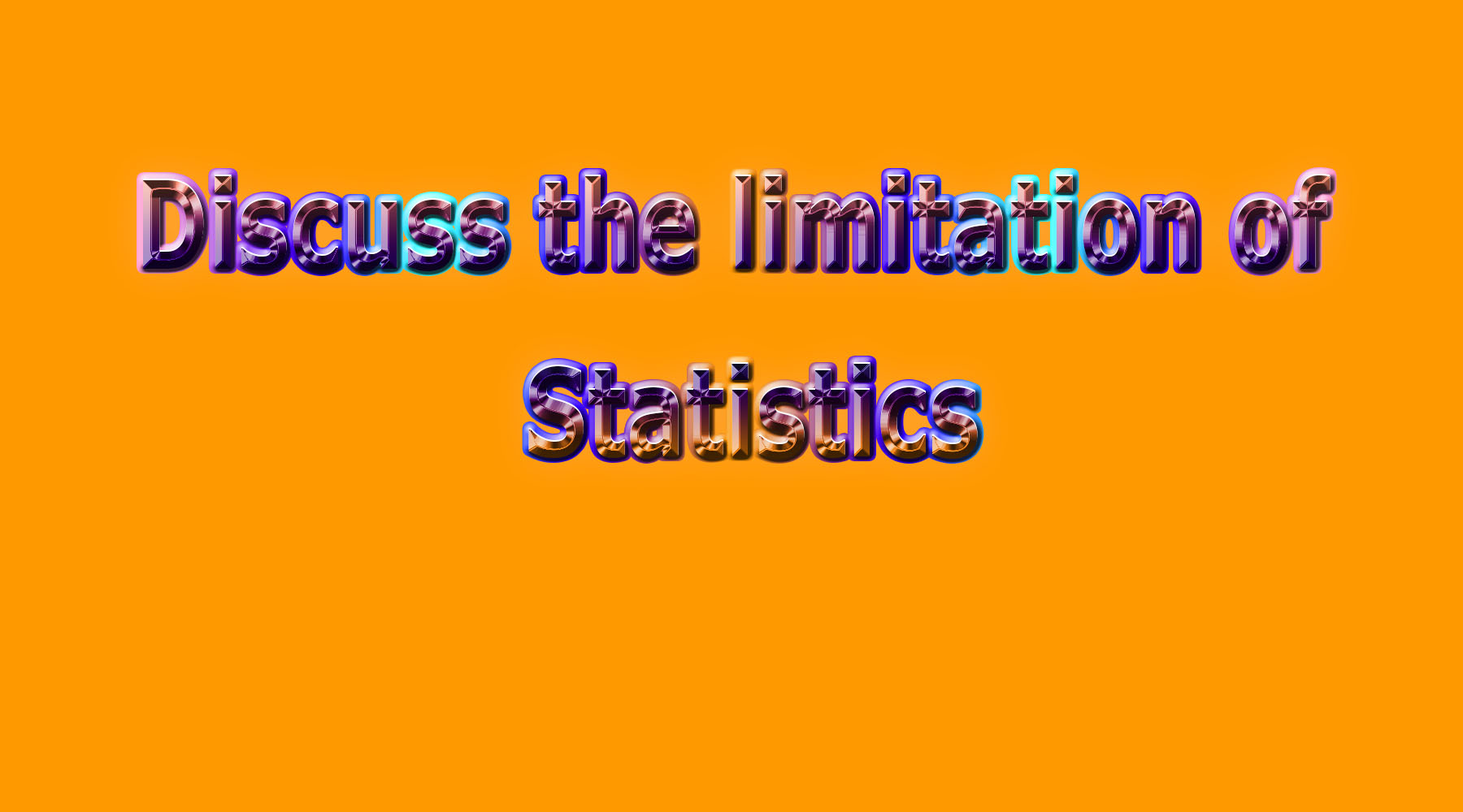 Discuss the limitation of statistics (RM) Random Loop