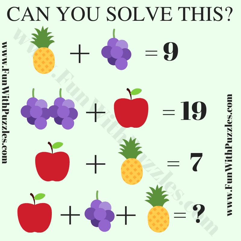 problem solving math quiz
