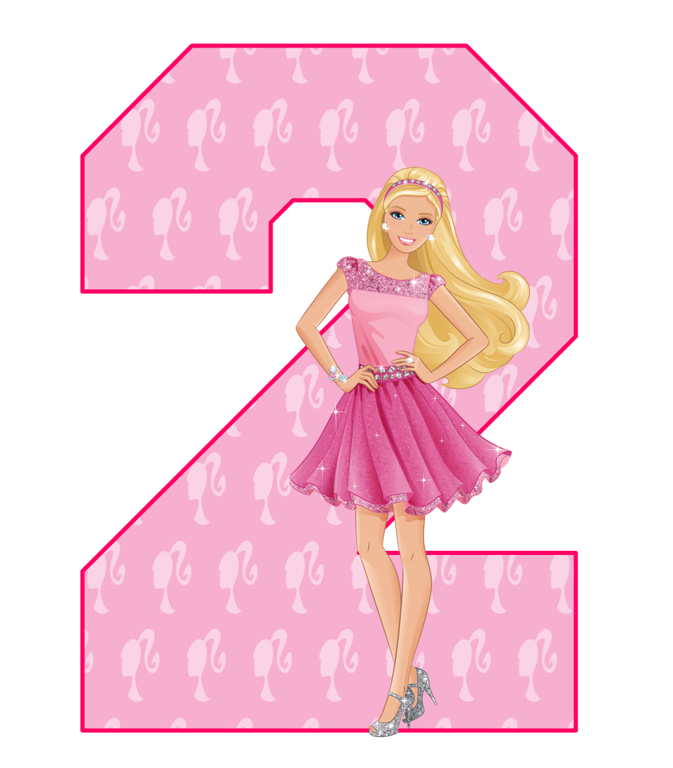 Kits imprimibles gratis Números Barbie