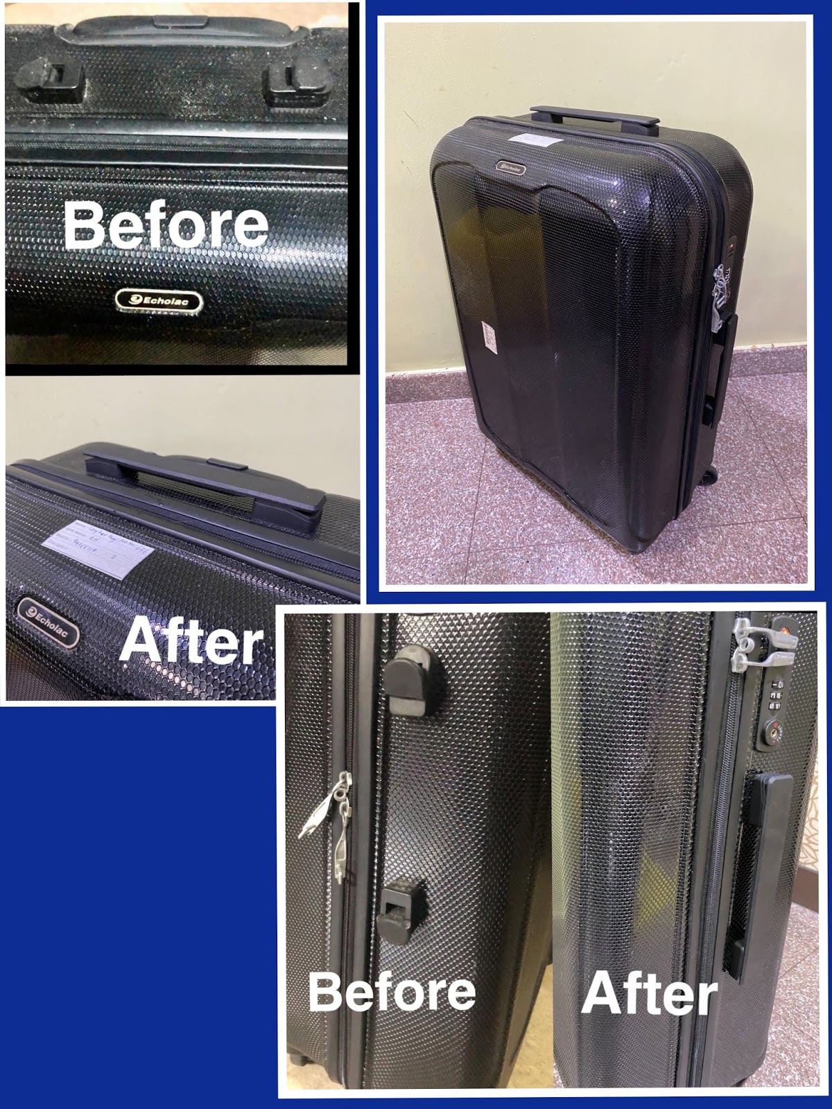 J&E Luggage Repair and Wheel Specialist Replaced Carry Handle for Echolac