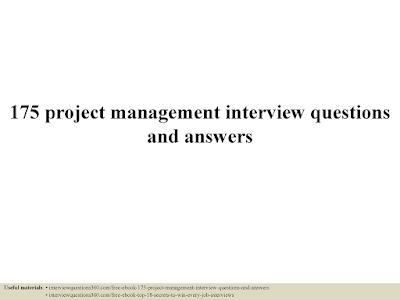 project management interview questions and answers