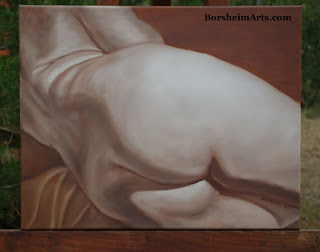 Dana's Backside - Original Oil Figure Painting from Life by Kelly Borsheim