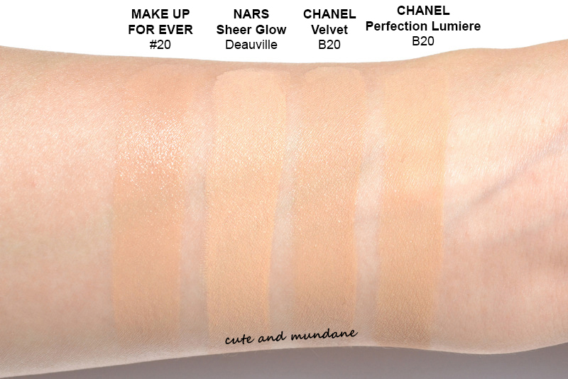 Cute and Mundane: CHANEL Perfection Lumière Velvet foundation in B20 review  + (swatches)