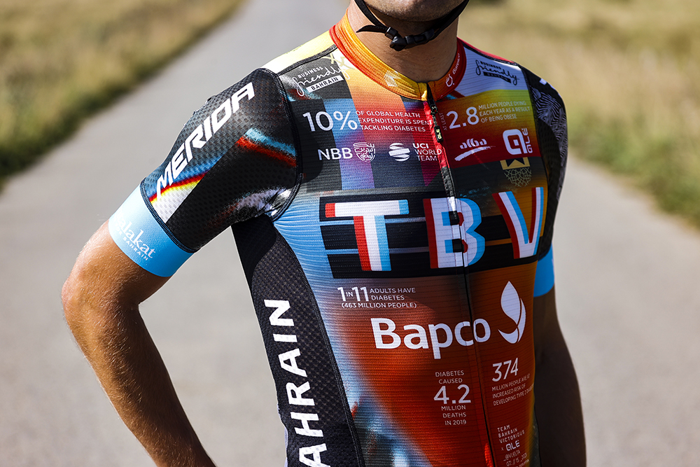 El maillot ALÉ de Bahrain en La Vuelta para la lucha la obesidad la diabetes ~ Ultimate Bikes Magazine
