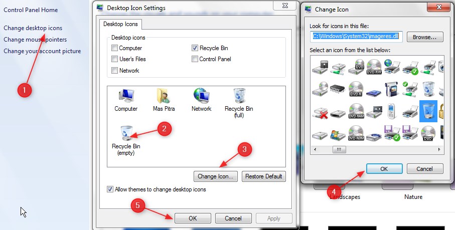 Cara Mengubah Icon Recycle Bin di Komputer Windows