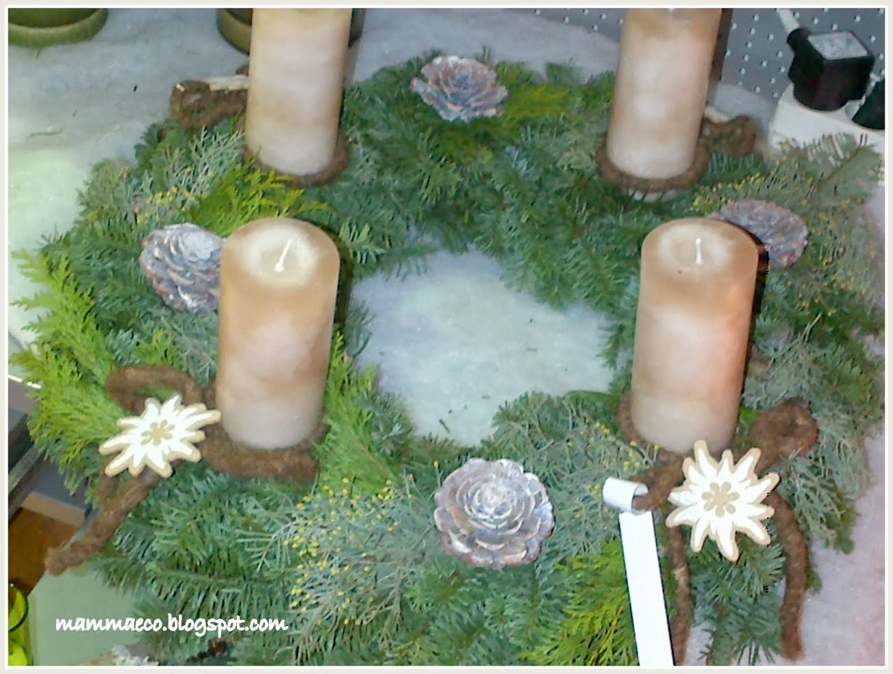 Mammaeco: Idee per centrotavola #5 e candele dell'Avvento