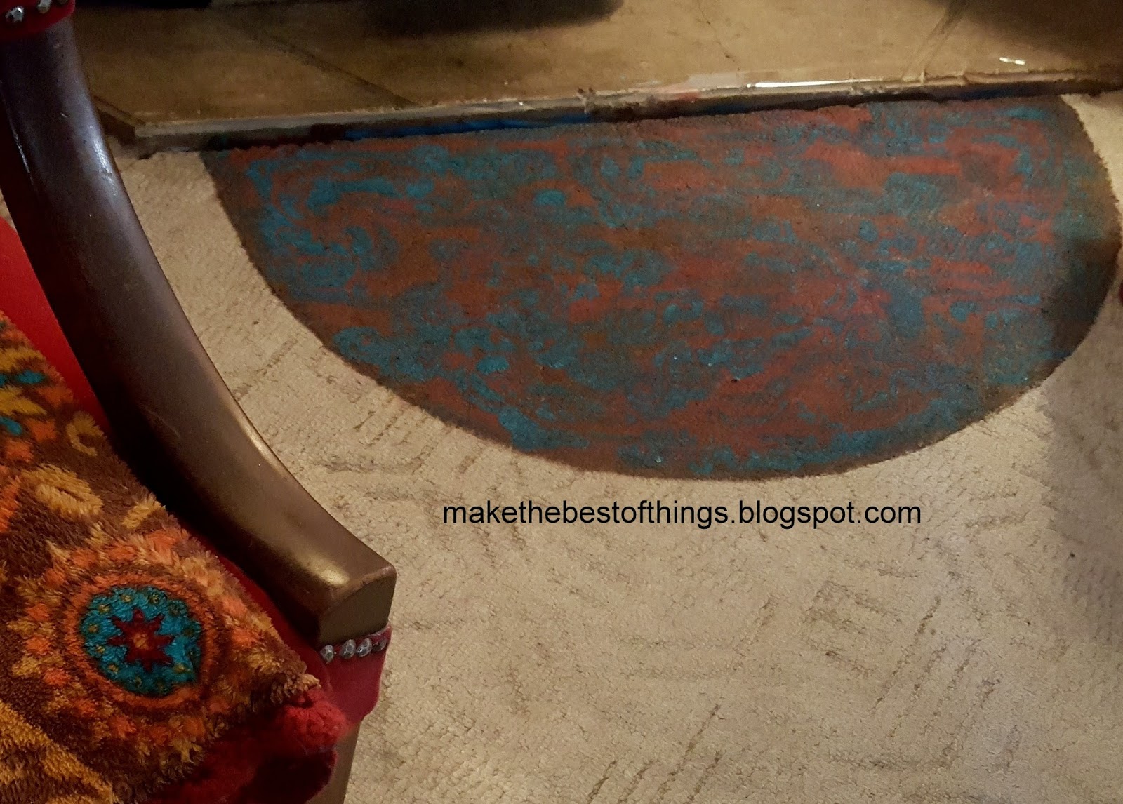 Make The Best of Things I Painted An Area Rug on My Carpet