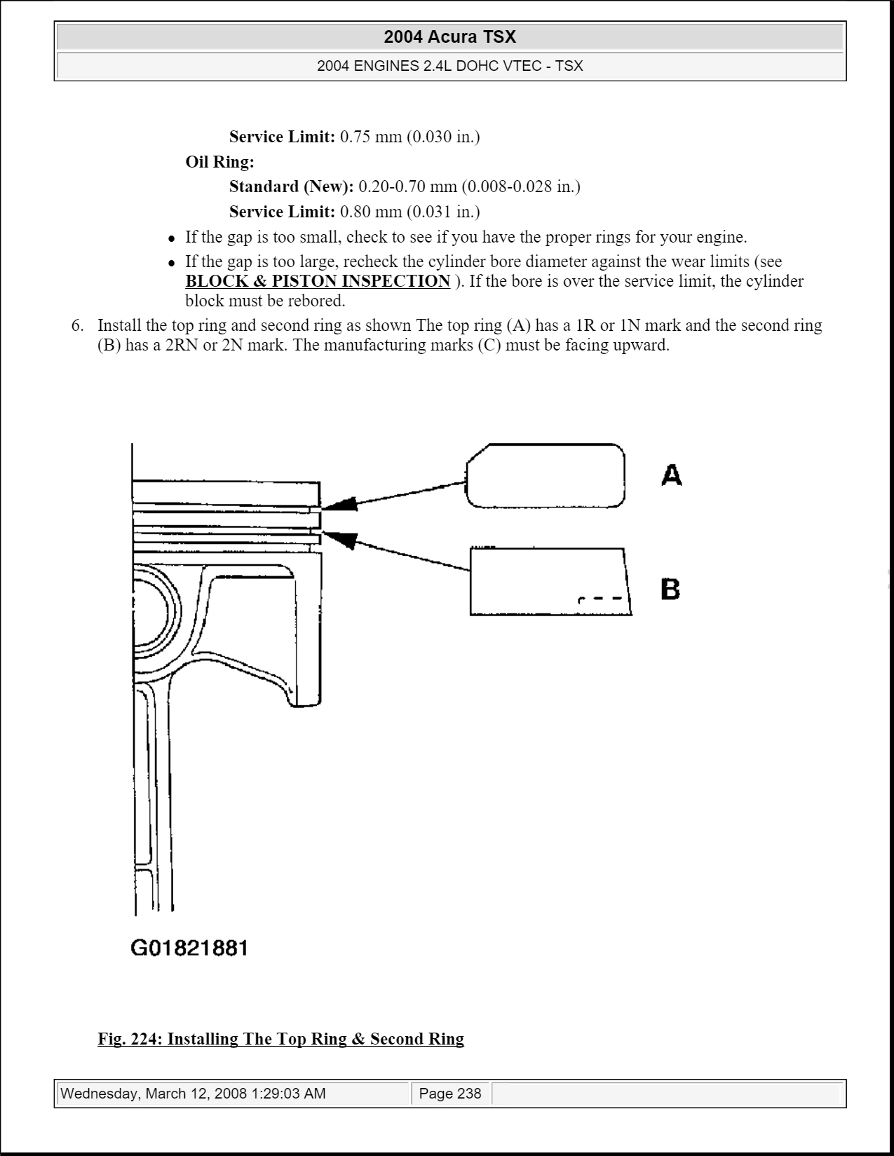 K SERIES ENGINE FREE DOWNLOAD K24A2 SERVICE MANUAL PART 1 ENGINE BLOCK