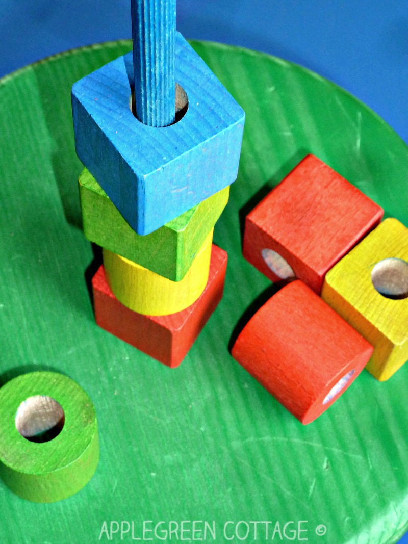 Easy DIY Wooden Stacking Toy AppleGreen Cottage
