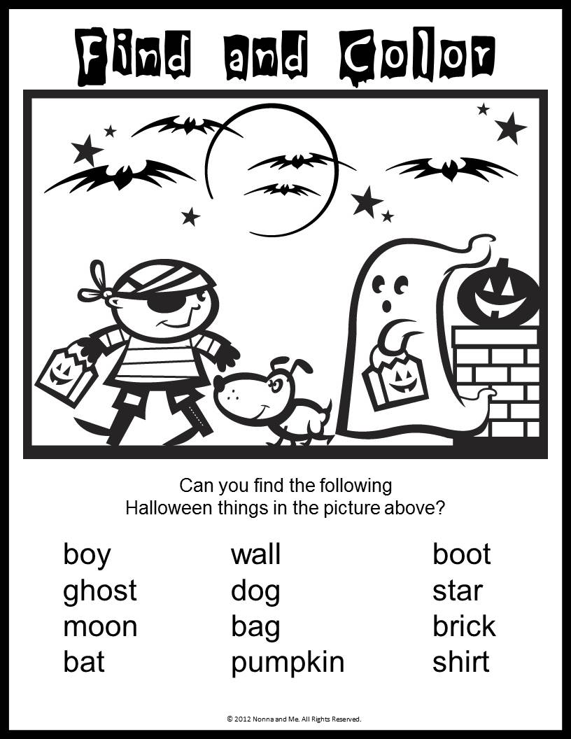 halloween activities coloring pages - photo #45
