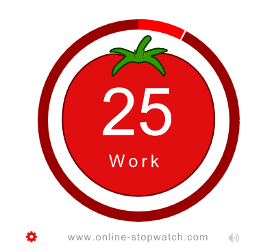 Online stopwatch Pomodoro-timer