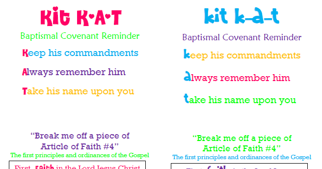 My LDS & Other Projects: LDS Baptism Kit