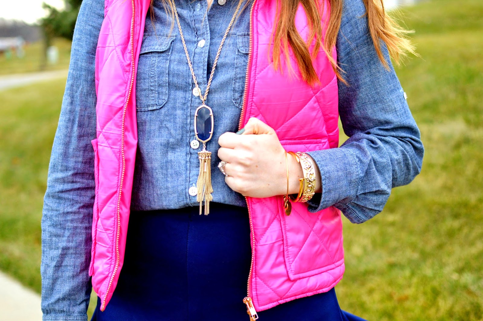 A Memory Of Us: pink puffer vest (again)