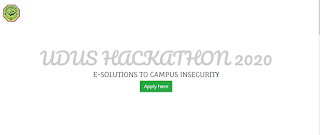 UDUS Hackathon Application Form 2020: e-Solutions to Campus Insecurity