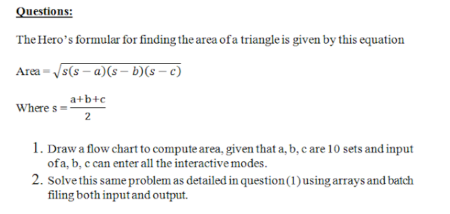 calculate area of triangle using Hero's formula