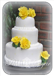 yellow cake rose pink sugar sugarcraft posted