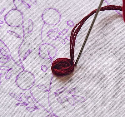 Hướng dẫn thêu hoa hồng leo - Hình 6