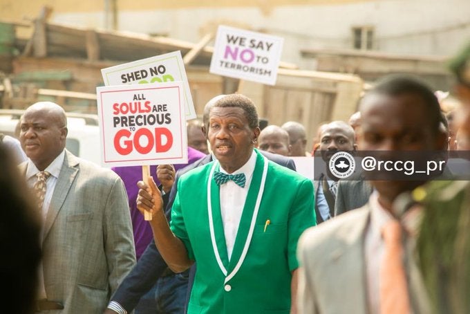 Pastor Adeboye joins #Endsars protest