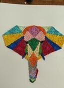 Quilled Elephant Geometric pattern